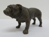 Bronze bull dog paperweight, 5 1/4