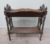 Wooden Book Rack with lower storage shelf