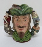 Two Handle Royal Doulton Character Jug, Robin Hood, 7 1/2