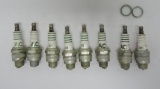 Eight vintage AC 45 Spark Plugs