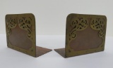 Arts and Crafts style bookends, Forest Craft Guild