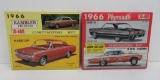 Two Vintage Jo-Han models, 1966 Rambler American and 1966 Plymouth
