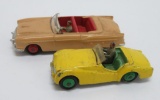 Two Dinky toy cars, Packard and Triumph TR2, 3 1/2