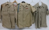 Three Khaki army shirt and uniforms