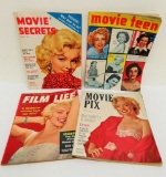 Four vintage Movie Star magazines, Marilyn Monroe