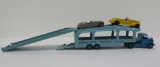 Dinky Toy Delivery Service truck with ramp, two Dinky cars