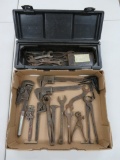 Lot of old metal tools, wrenches, 12 pieces