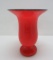 Czechoslovakia Art Glass Vase, Red, 7