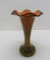 Gorgeous Czechoslovakia Art Glass Fluted Vase, 7 1/2