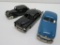 Three vintage toy cars, Les Jouets, Mercury and Dux, 4