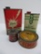 Vintage automotive tins, wax and polish