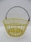 Vintage coated egg basket, 14