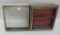 Two Johnston Biscuit box covers, glass and metal, 10