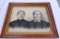 Ole Olsen Sveum chalk portraits framed, late 1800's