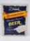 Vintage Drink Braumeister Beer Cardboard Advertising Sign, 10 1/2