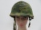 Very Nice Vietnam Helmet with Camo Covering and Shell