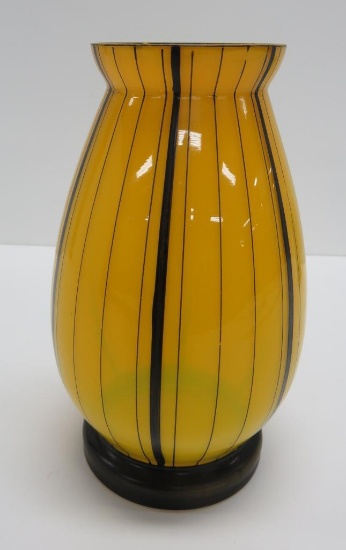 Czech Art Glass Vase, 7 3/4"