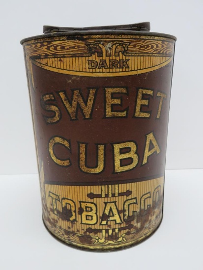 Large General Store Dark Sweet Cuba Tobacco Tin, 11"