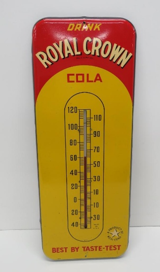 Drink Royal Crown Cola Metal Thermometer, 25" x 9"