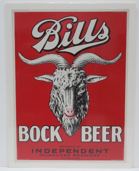 Bills Bock Beer Lithograph, 18" x 23 1/2"