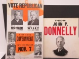 Two Political Campaign Posters, c. 1950