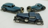 Three Toy Cars, 2 Dinky Cars, 1 Bren L Toys, 3 1/2