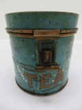Vintage Lockable Tea Caddy, 4 1/2