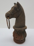 Cast Iron Horse Head Hitching Post Top, 13