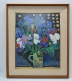 Mid Century Modern framed artwork, signed Ruth Grotenrath 1971, 27