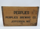 Perplies Beer wood Advertising box, Brewing Co Jefferson Wis