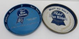 Two Pabst Blue Ribbon beer trays, 12
