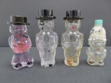 Four figural Kleinkramer perfume toilet water bottles, 3