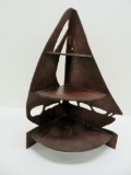 Wooden sailboat shelf, 22