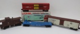 5 Lionel train cars, one with box, O gauge