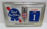 Pabst Blue Ribbon Calendar sign, 15 1/2