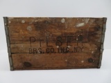Pilser Brewing Co wood beer box, NY, 18