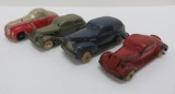 Four rubber cars, 4