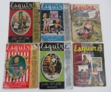 Six 1930's and 40's Esquire Magazines