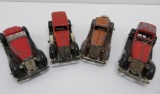 Four Dinky and Tootsie Toy cars, 4