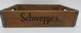 Schweppes wood soda crate, nice graphics