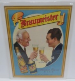 Braumeister Milwaukee's Choicest Beer lithograph, old stock advertising, 18