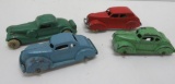 Four Tootsie Toy and metal mold Cars, 4