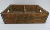 Wooden 7 Up soda crate, 12