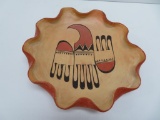 Native American Hopi Bowl, signed by Edith Nash, fluted, 10