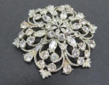 Hattie Carnegie Rhinestone Brooch, 2 1/4