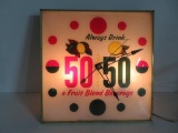 50 50 Lighted Advertising Clock, 15