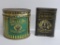 Two metal Tuxedo tobacco tins, round and pocket tin