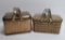 Union Leader Cut Plug and Dixie Queen Plug Cut lunch box style tobacco tins, 7 1/2
