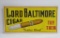 Lord Baltimore Cigar sign, paper, old stock, 13