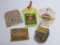 Five nice cloth tobacco and chew pouches, Oceanic, Harp, Schnapps, BL and North Carolina